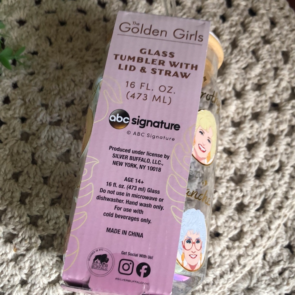 Golden Girls Glass Tumbler with Straw - Picture 3 of 7